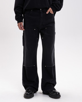 AMIRI Black jeans with a patch AM326JE010