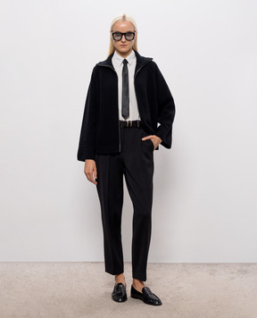 Kiton Black wool and cashmere pants D62107K04B70