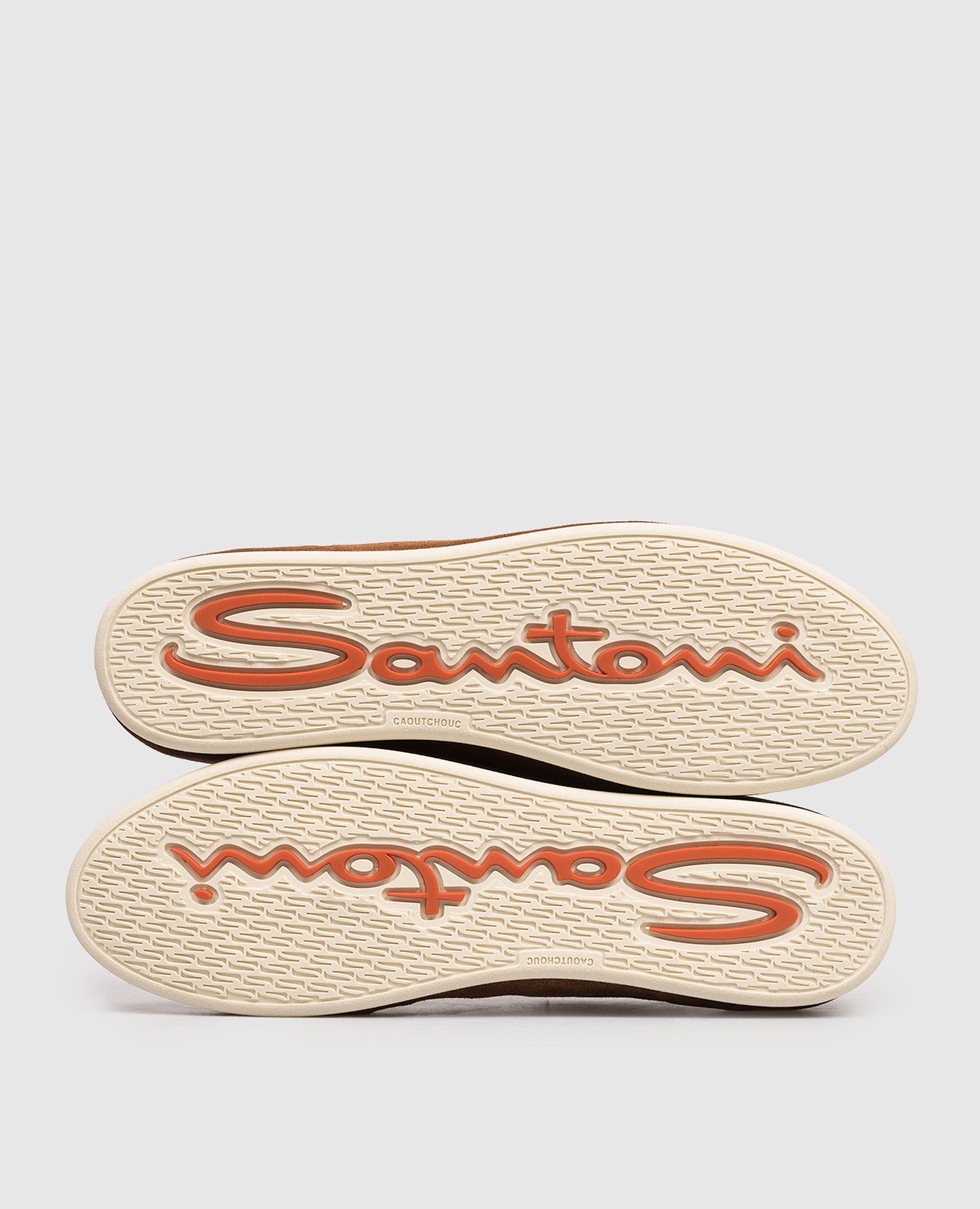 

Brown suede sneakers with perforations Santoni