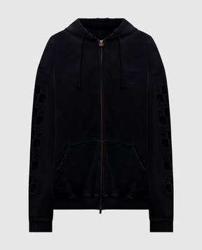 Vetements Black sports jacket with branded embroidery ME76ZU169Bw