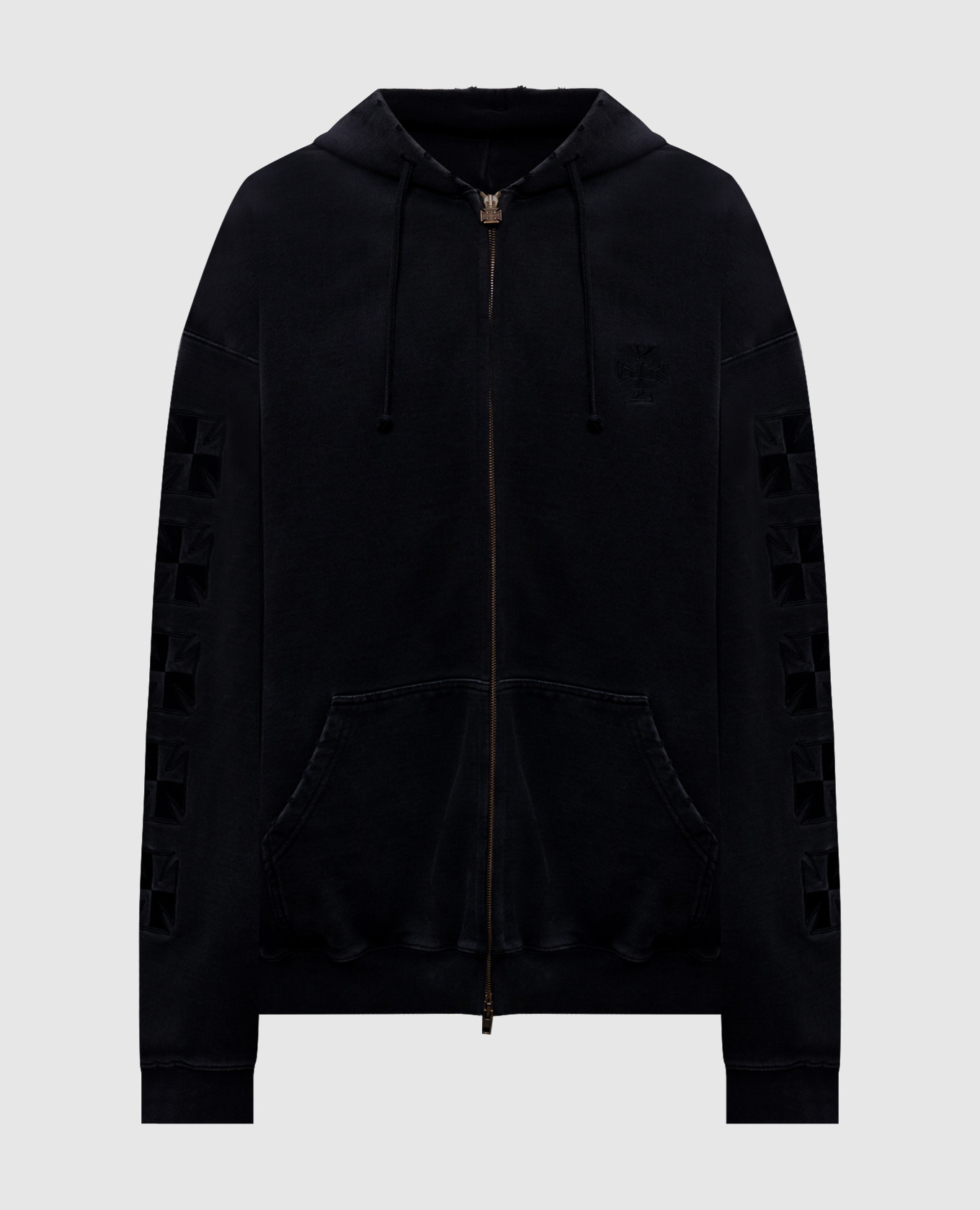 Black sports jacket with branded embroidery
