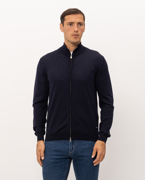Enrico Mandelli Blue wool cardigan 4K051A6210