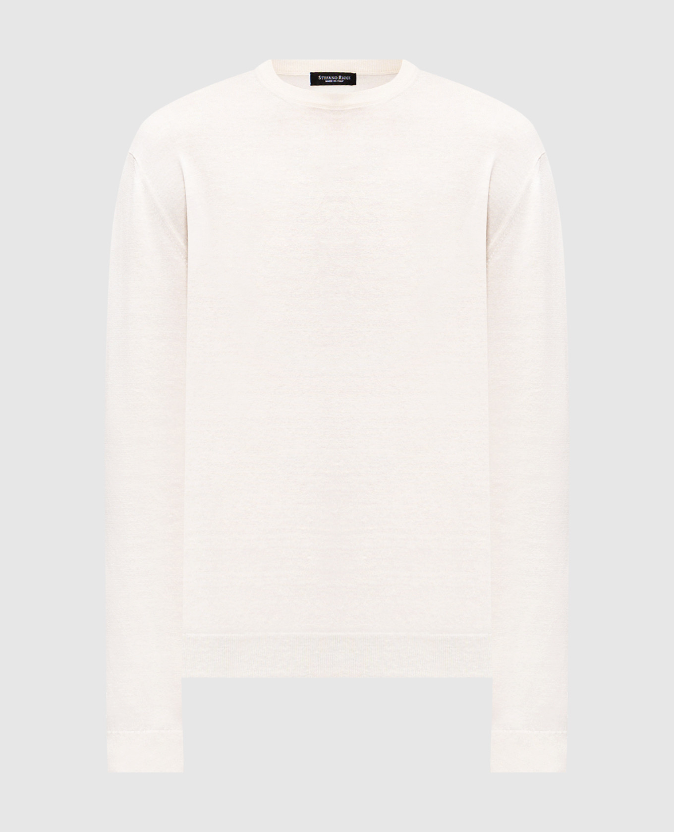 Ivory silk and linen jumper Stefano Ricci