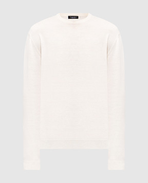 Stefano Ricci Ivory silk and linen jumper K616445G01F26112