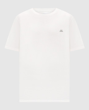 C.P. Company White T-shirt with logo MTS726A005100W