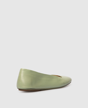 Marsell Distesa green leather ballet flats MW8455P015