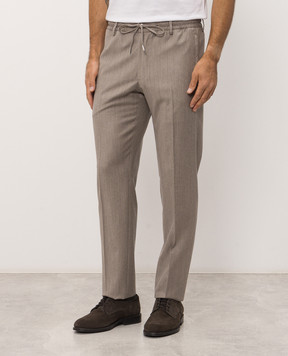 Bertolo Cashmere Gray wool and cashmere pants 000350001391