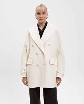 Ermanno Scervino White double-breasted wool coat D476D702NKW