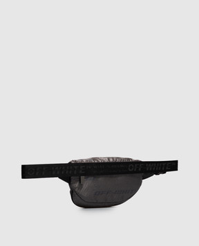 Off-White Grey logo pattern belt bag OWMNT03F26FB01