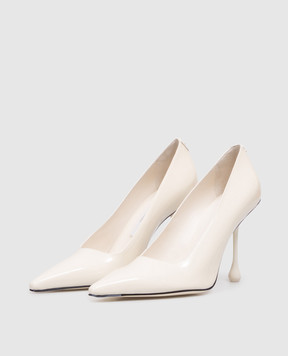 Jimmy Choo Ixia ivory patent leather shoes IXIA95PAT