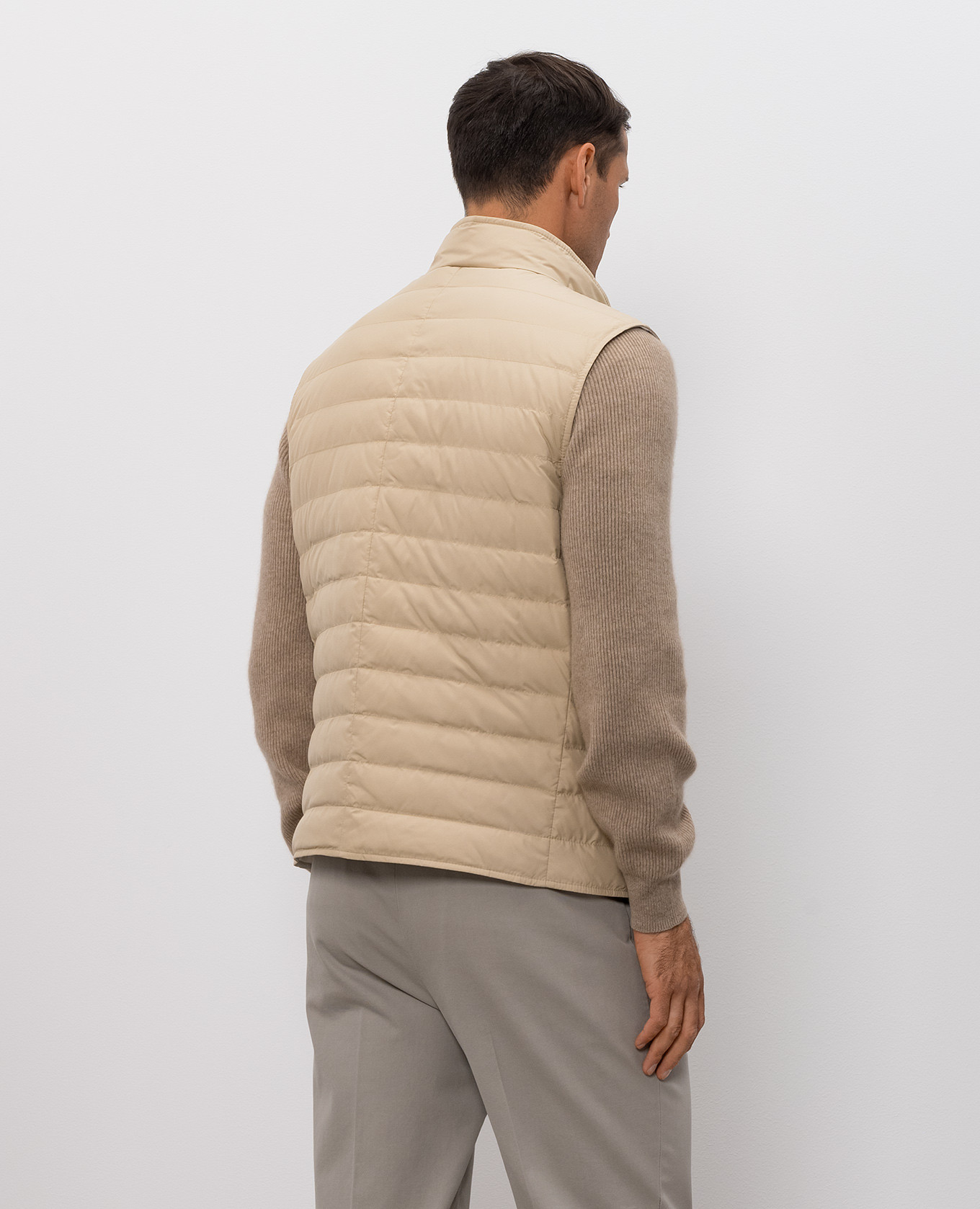 Beige down vest Brunello Cucinelli 4