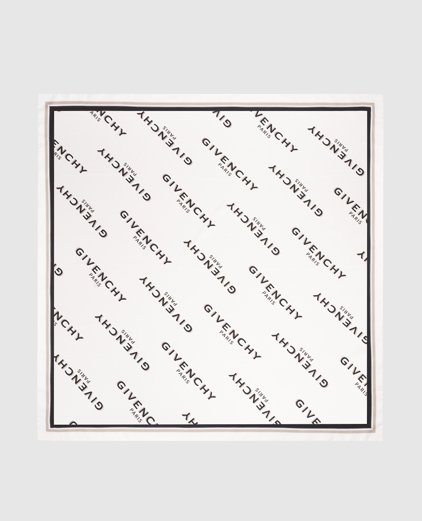 

Shadow white silk scarf with logo Givenchy