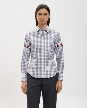 Thom Browne Gray checkered shirt FLL203OF0998