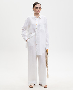 Asceno White London linen pants B001FAB06COL02
