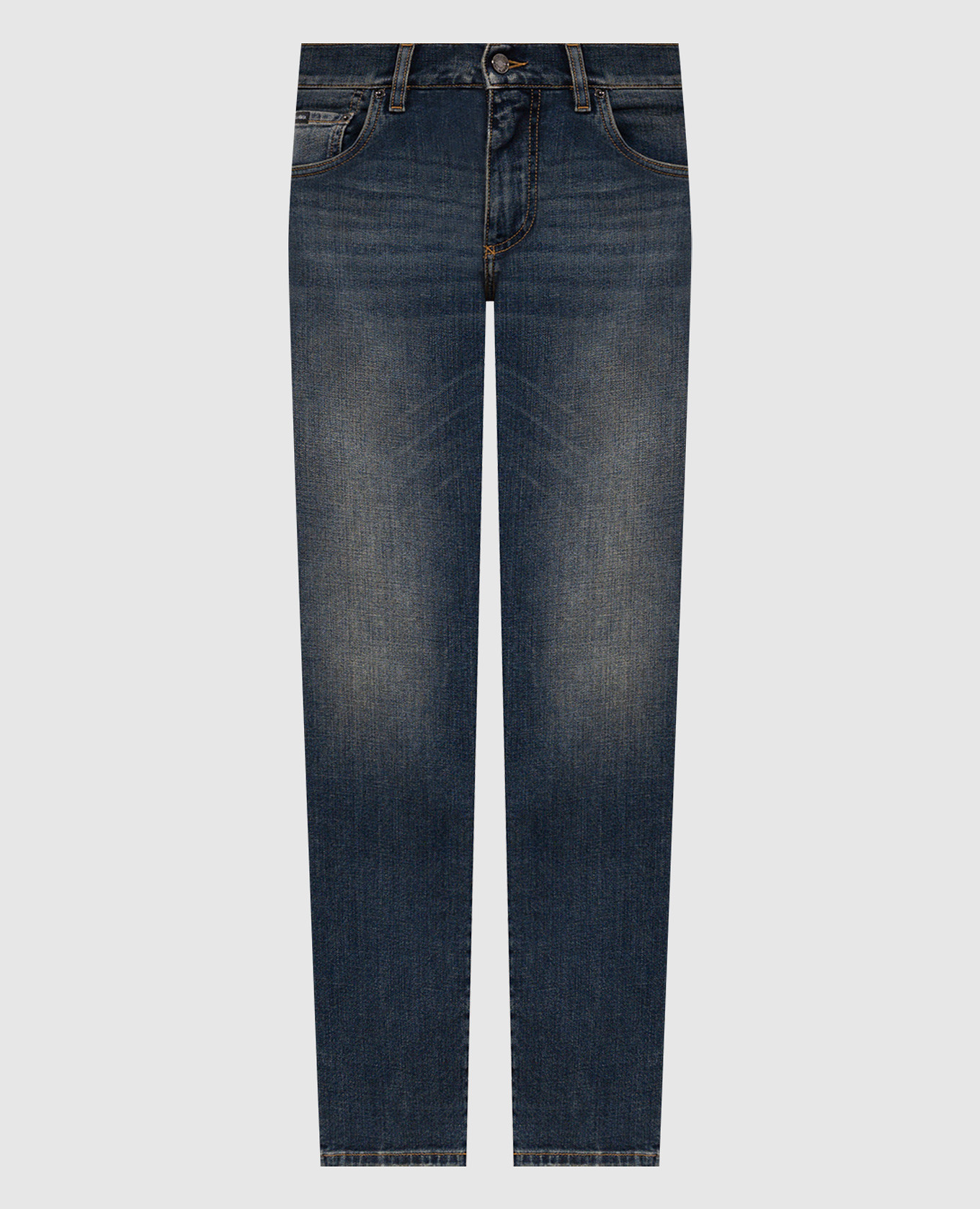 Blue jeans with a worn effect