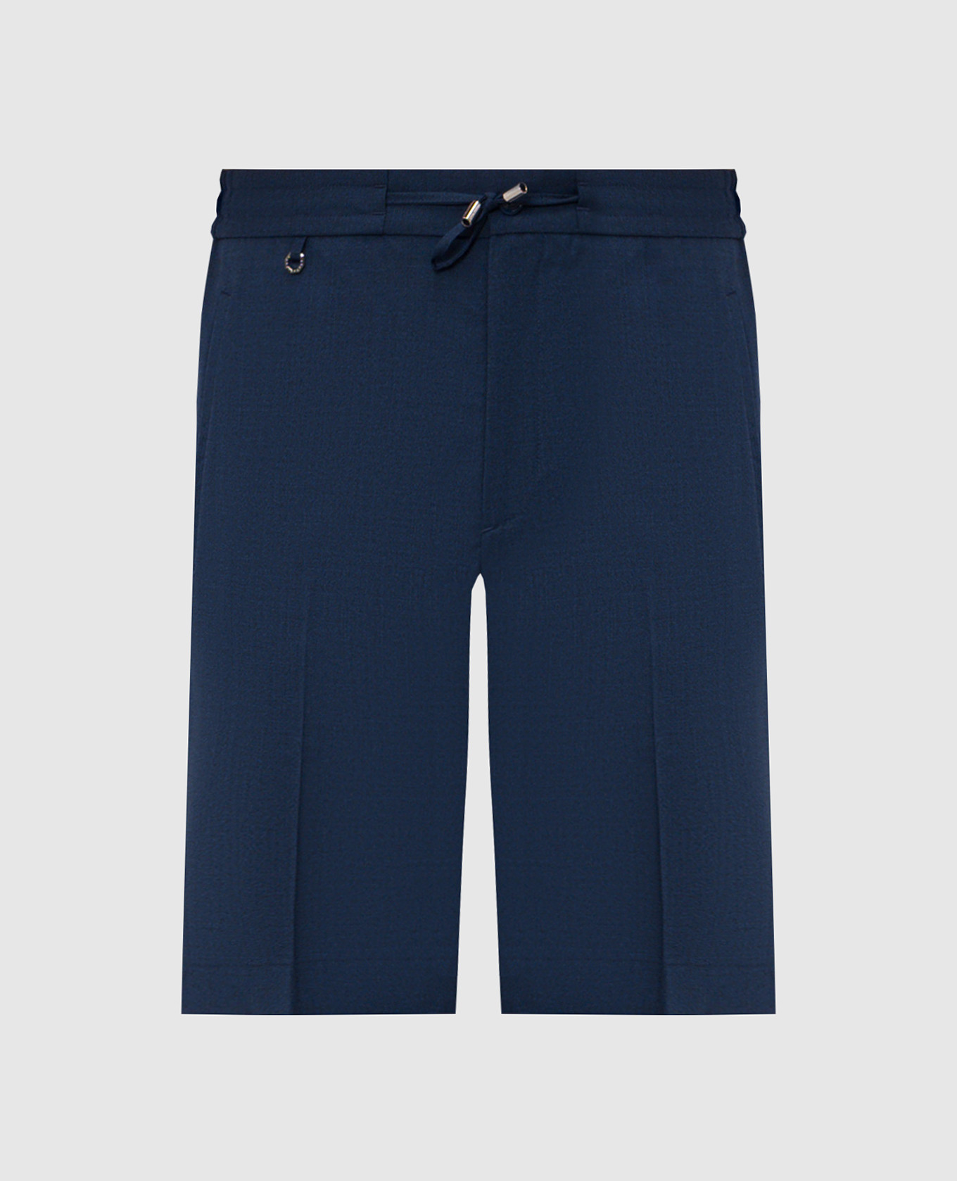 Blue wool shorts