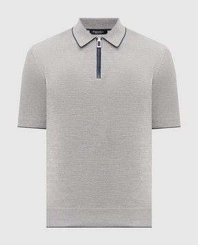 Stefano Ricci Gray silk polo shirt K616006Z41F26102