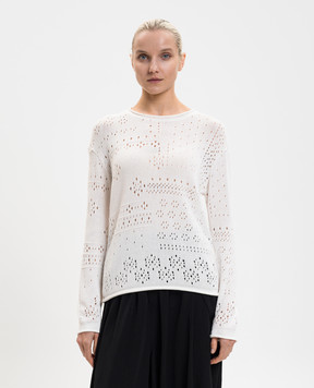 Y`S Yamamoto White patterned jumper YQT10673