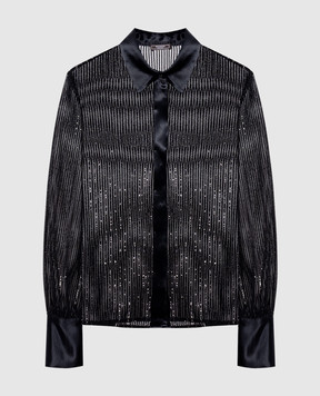 Peserico Black blouse with sequins E062636807B