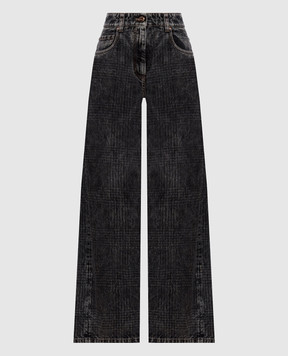 Brunello Cucinelli Gray denim palazzos MA95PP4059