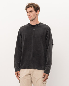 Off-White Gray long sleeve Swimming Face 44MAB09KF26J003