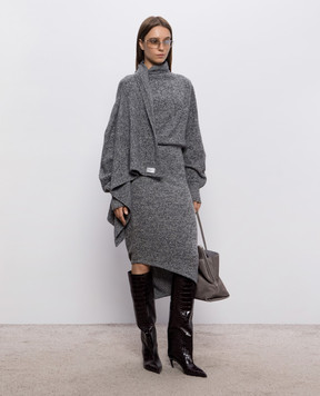 The Attico Gray wool and cashmere dress 261WCW00324KWS012AA