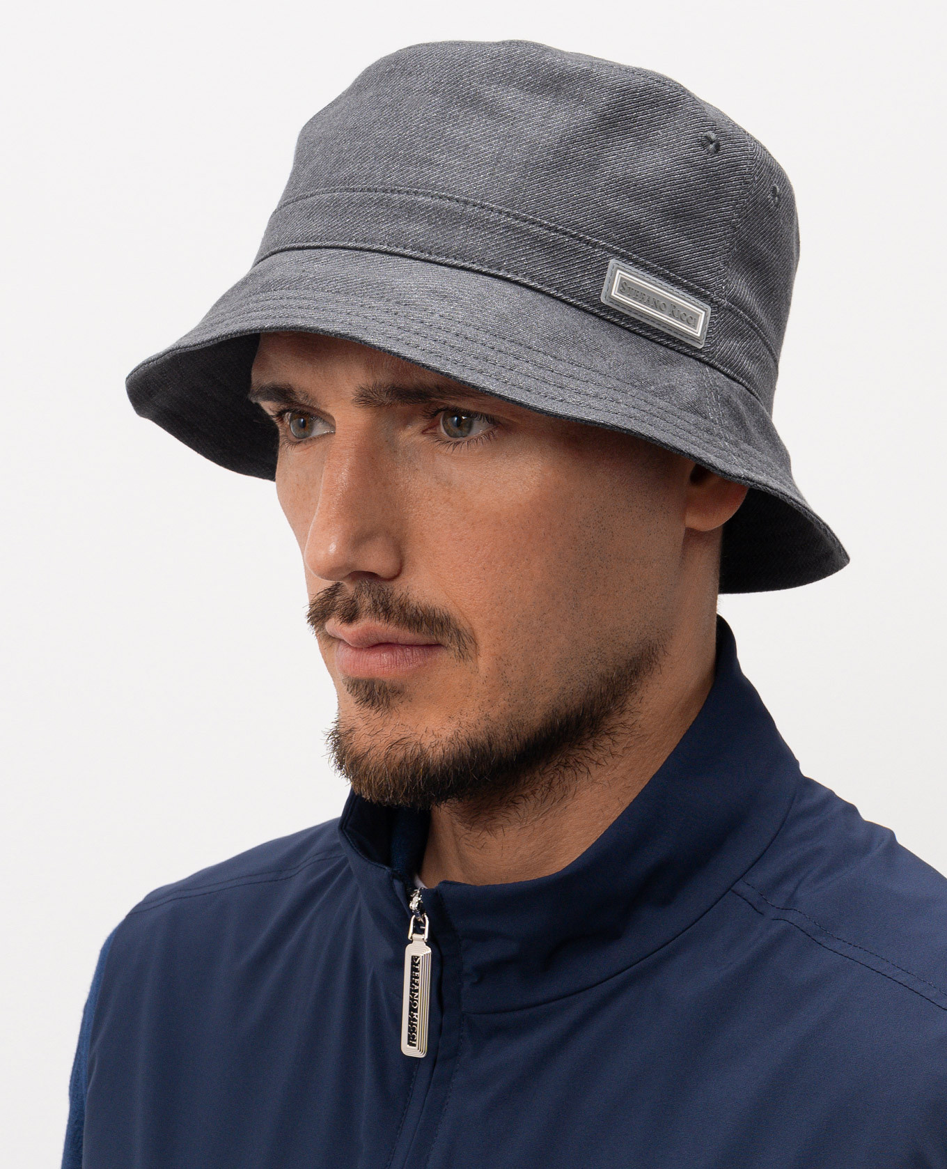 

Gray Panama with logo Stefano Ricci, Grey