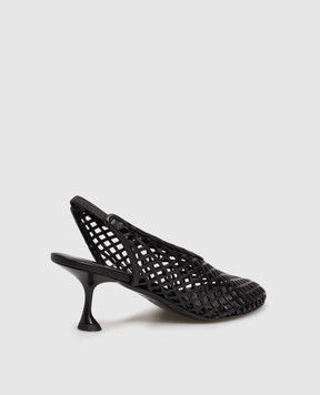 PROENZA SCHOULER Black leather slingbacks with perforations SH251016AL001A