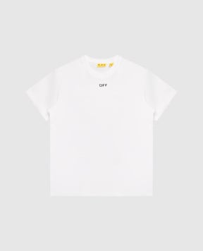 Off-White Children's white T-shirt with logo print 44BAA002S26J006