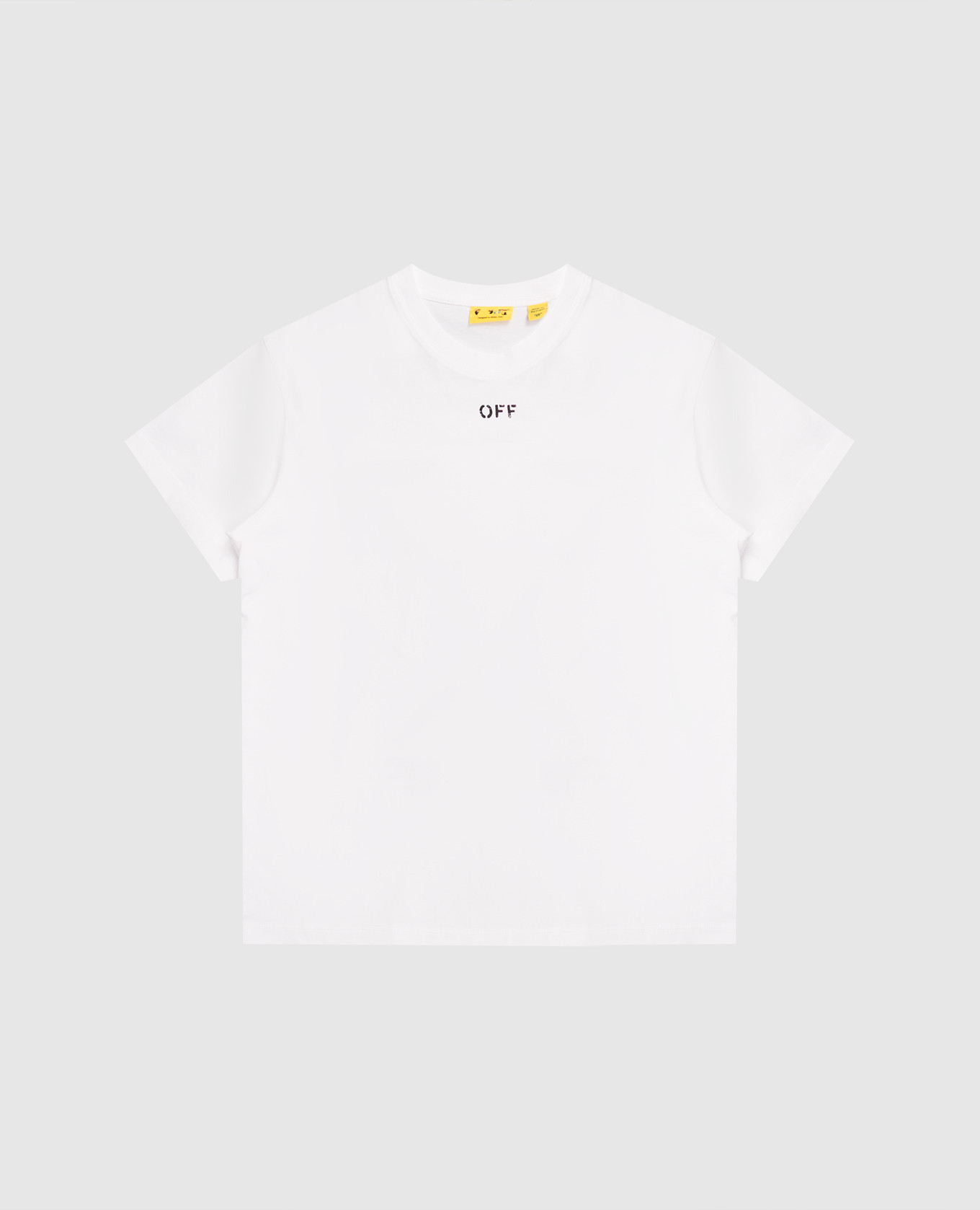 Children's white T-shirt with logo print