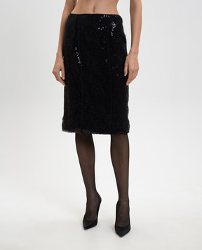 16Arlington Deoda black skirt with lace and sequins SMD182SS2601