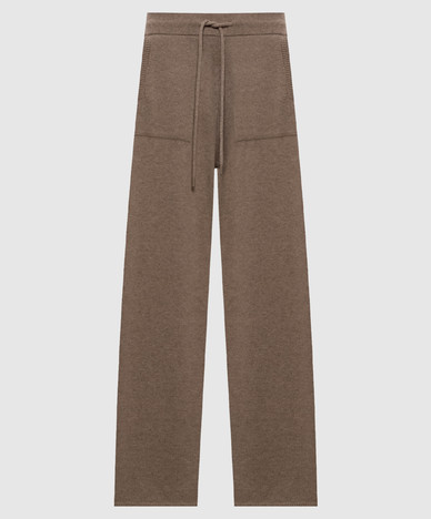 Pantalones de cachemir marrón de FIABE