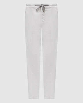 Marco Pescarolo Gray linen pants CARACCIOLO5302