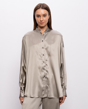 Brunello Cucinelli Khaki silk blouse M0C59MY906