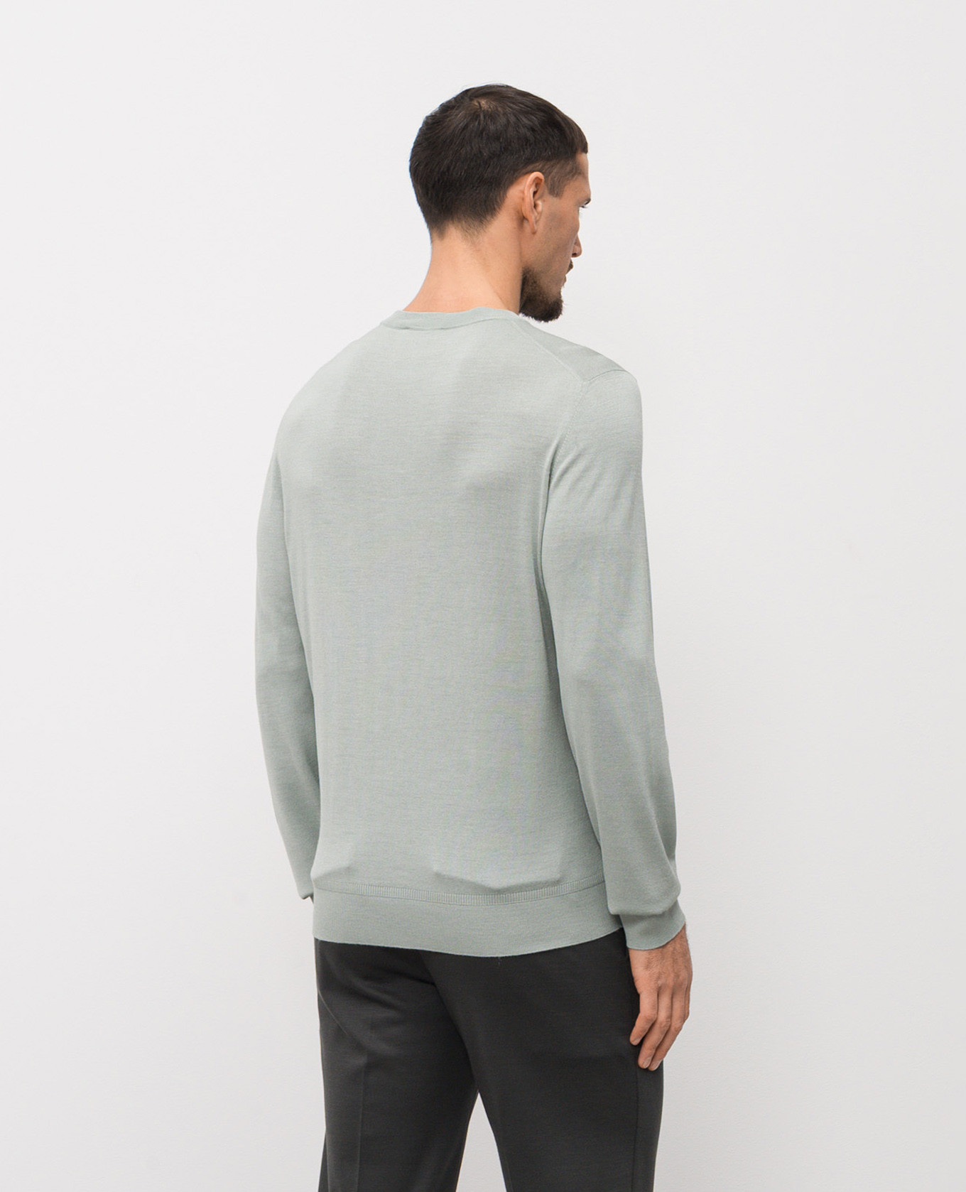 Green silk jumper with emblem Stefano Ricci 4