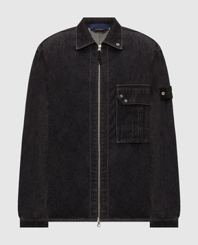 Stone Island Black denim jacket in shirt style L2S141200002S0J32