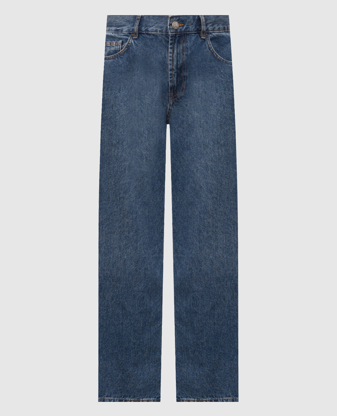 Blue jeans with logo print Palm Angels