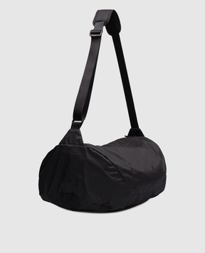 Juun.j Black sports bag with logo embroidery JC63D4P025