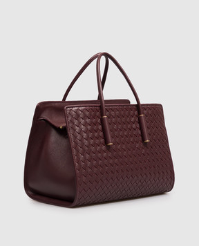 Bottega Veneta Barbara burgundy leather tote bag 875932V5KD0