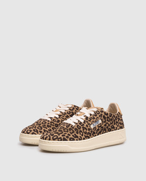 AUTRY Brown leopard print sneakers A1UNEKLWAF03