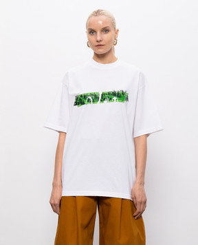 Balenciaga White T-shirt Messy Spray 764235TUVI6
