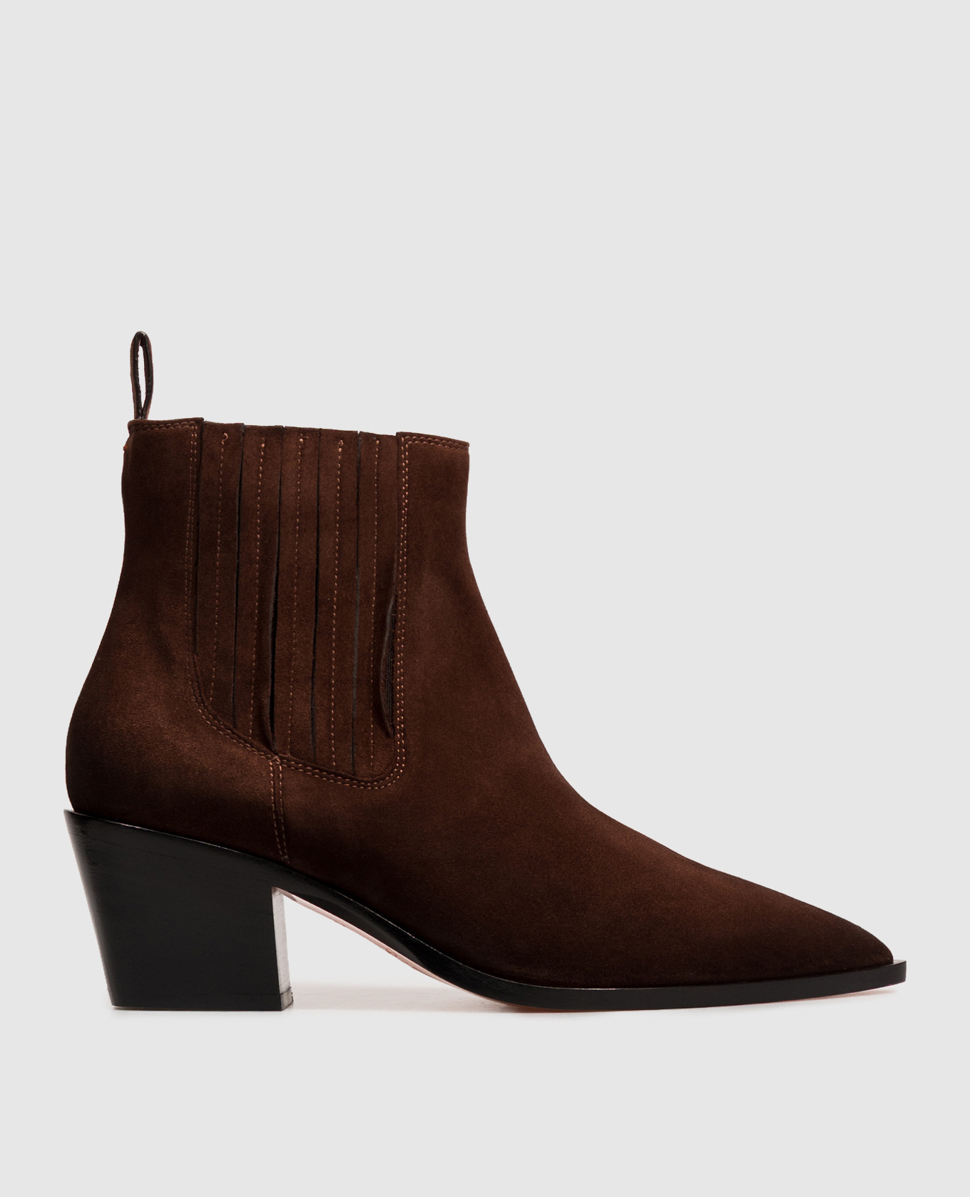 Brown suede ankle boots