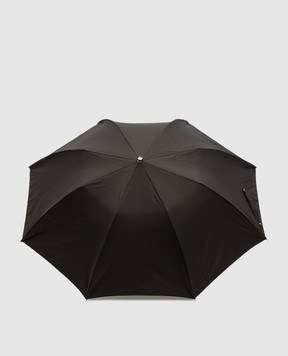 Pasotti Brown striped folding umbrella OMITUO64SRASO67683TOP