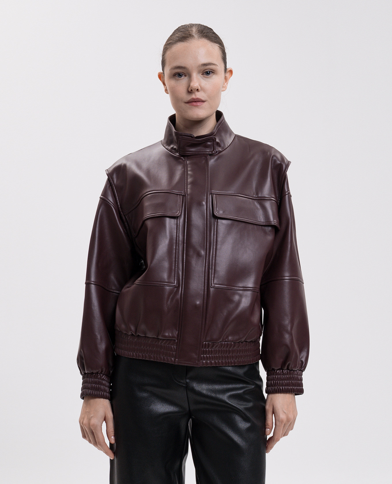 Burgundy jacket Twinset 3