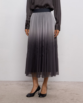 Peserico Gray pleated skirt A0524600P3PL007