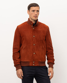 Enrico Mandelli Terracotta suede jacket 4T100A7405