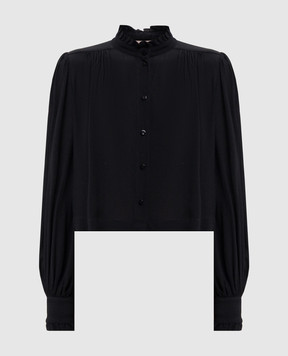 Twinset Black blouse with metal logo 262TP2342