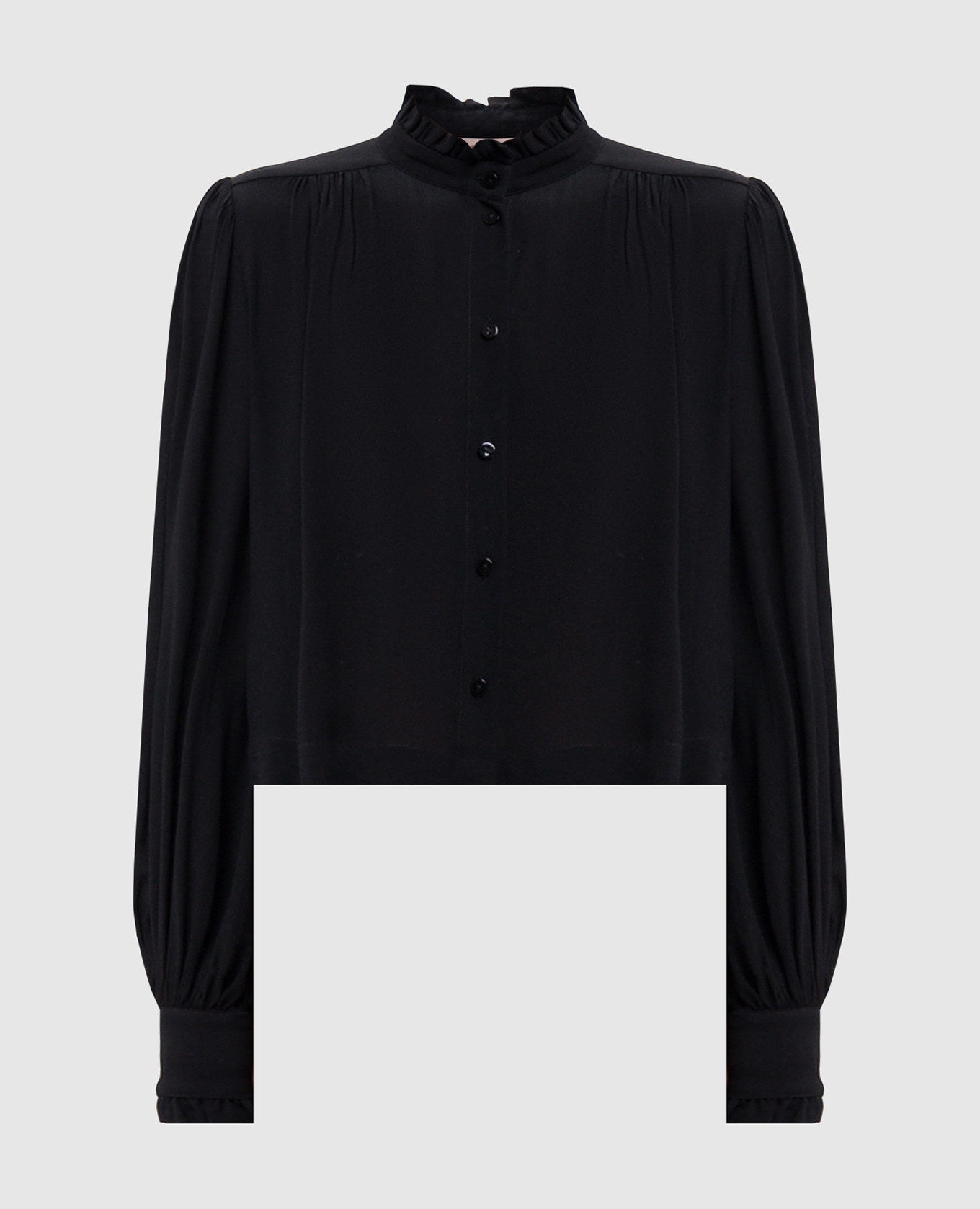 Black blouse with metal logo