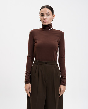 Jil Sander Brown golf with wool J40GC0020J70021