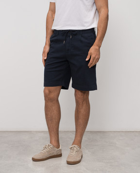 Woolrich Blue linen shorts CFWOSH2003MRUT5288